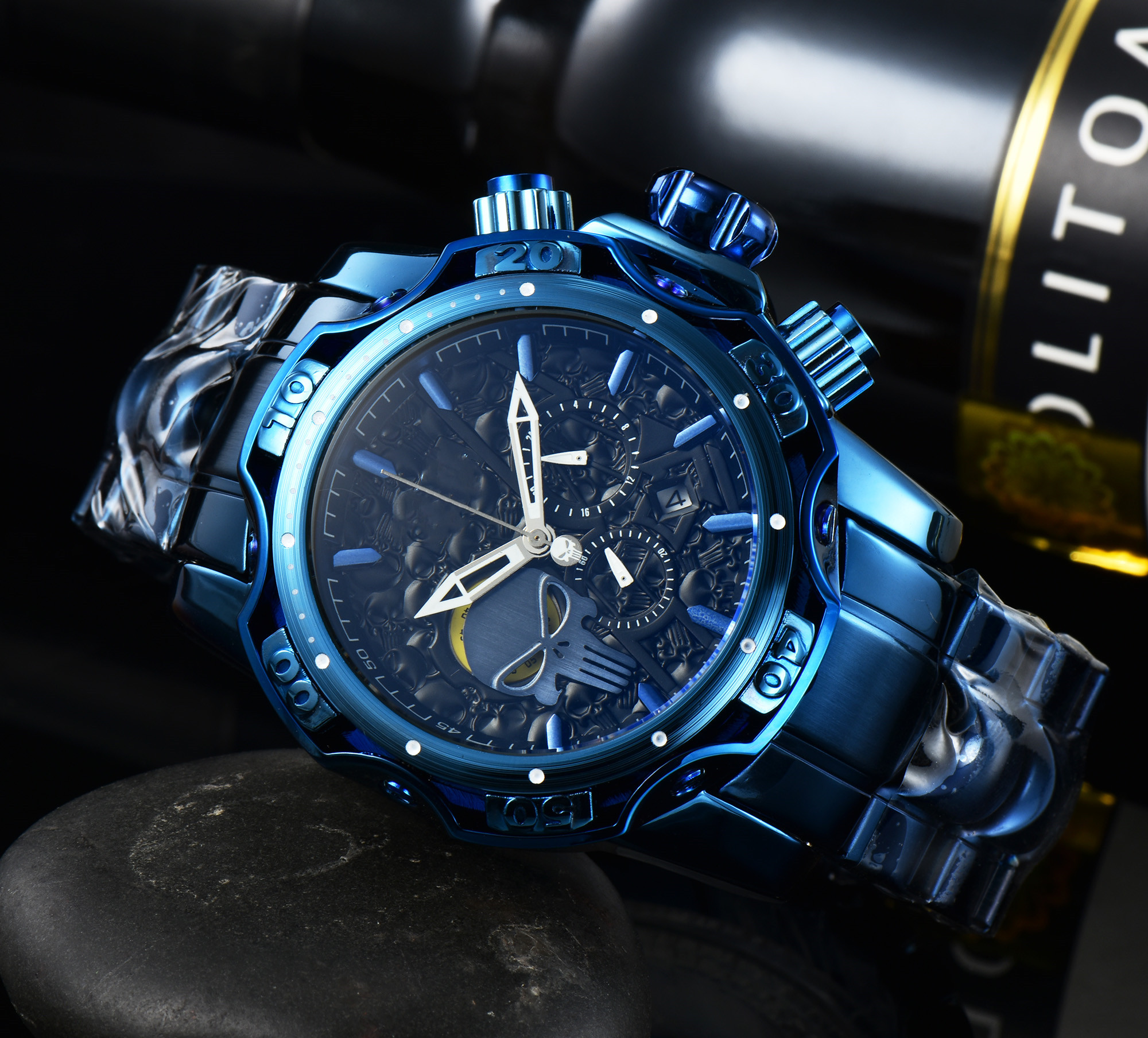 Men's Quartz Sports Calendar Watch High Quality All hands can be operated Steel Band Large Dial 300g
Men's Quartz Sports Calendar Watch High Quality All hands can be operated Steel Band Large Dial 300g