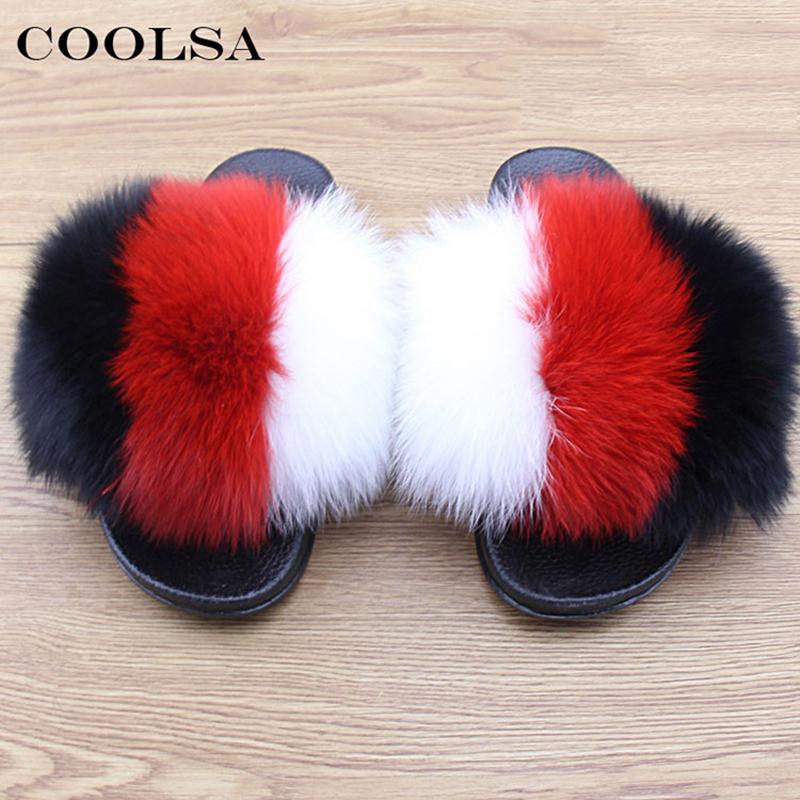 Slippers Coolsa Summer Women Fur Real Hair Fluffy Mixed Colors Slides Rubber Flat Non Slip Indoor Sandals Female Beach Shoes, Black
Slippers Coolsa Summer Women Fur Real Hair Fluffy Mixed Colors Slides Rubber Flat Non Slip Indoor Sandals Female Beach Shoes, Black