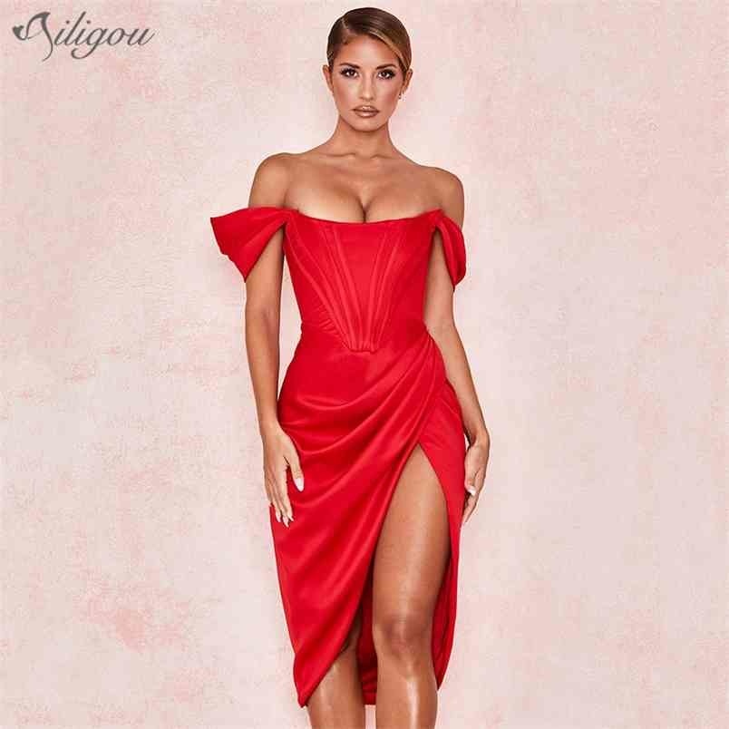 Women's Summer Short Sleeve Off Shoulder Dress Sexy Red Split Club Party Vestidos 210525
Women's Summer Short Sleeve Off Shoulder Dress Sexy Red Split Club Party Vestidos 210525