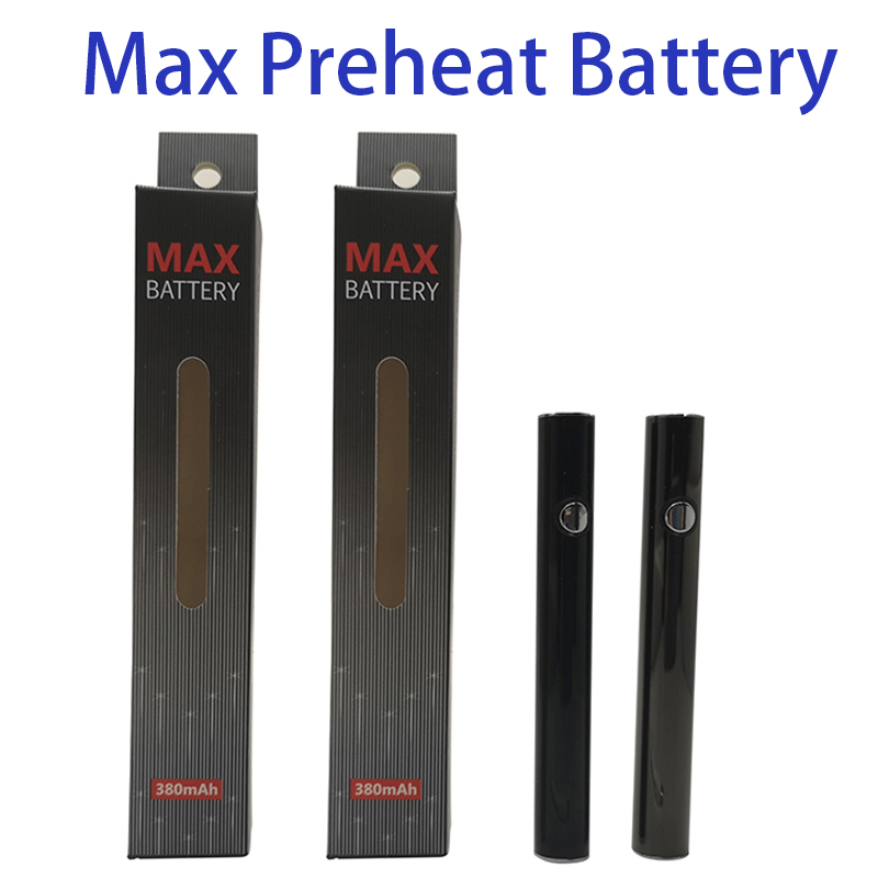 MAX Vapes Pen Battery Rechargeable Vape Cartridge 510 Thread Batteries 380mAh Variable Voltage E Cigarettes Starter Kits for Thick Oil Atomizer
MAX Vapes Pen Battery Rechargeable Vape Cartridge 510 Thread Batteries 380mAh Variable Voltage E Cigarettes Starter Kits for Thick Oil Atomizer