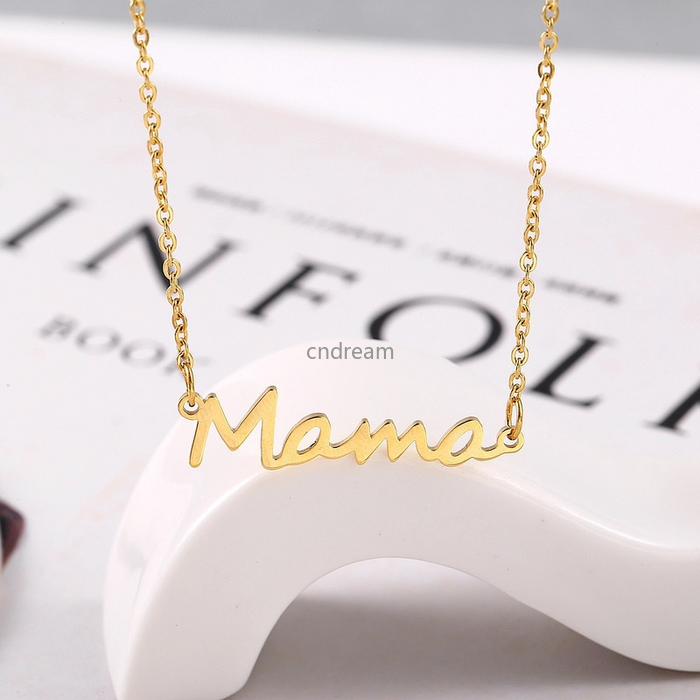 Stainless Steel Mama pendant Necklace Rose Gold Chains Necklaces Mother Birthday Fashion Jewelry Will and Sandy
Stainless Steel Mama pendant Necklace Rose Gold Chains Necklaces Mother Birthday Fashion Jewelry Will and Sandy