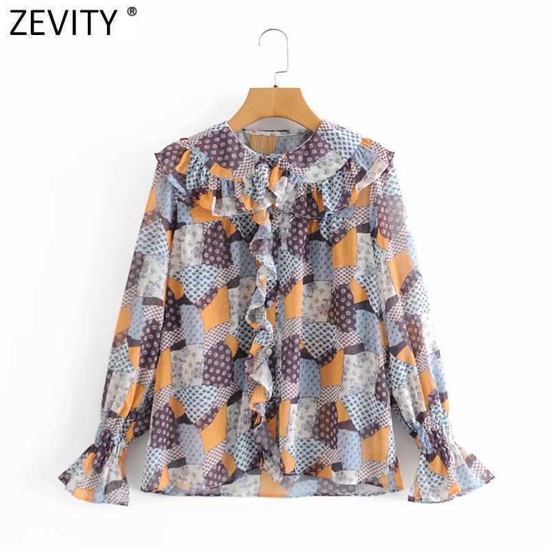 Zevity Women Sweet Pleat Ruffles Cloth Patchwork Print Smock Blouse Office Ladies Retro Breasted Shirts Chic Blusas Tops LS7453 210603, As pic ls7453aazz
Zevity Women Sweet Pleat Ruffles Cloth Patchwork Print Smock Blouse Office Ladies Retro Breasted Shirts Chic Blusas Tops LS7453 210603, As pic ls7453aazz