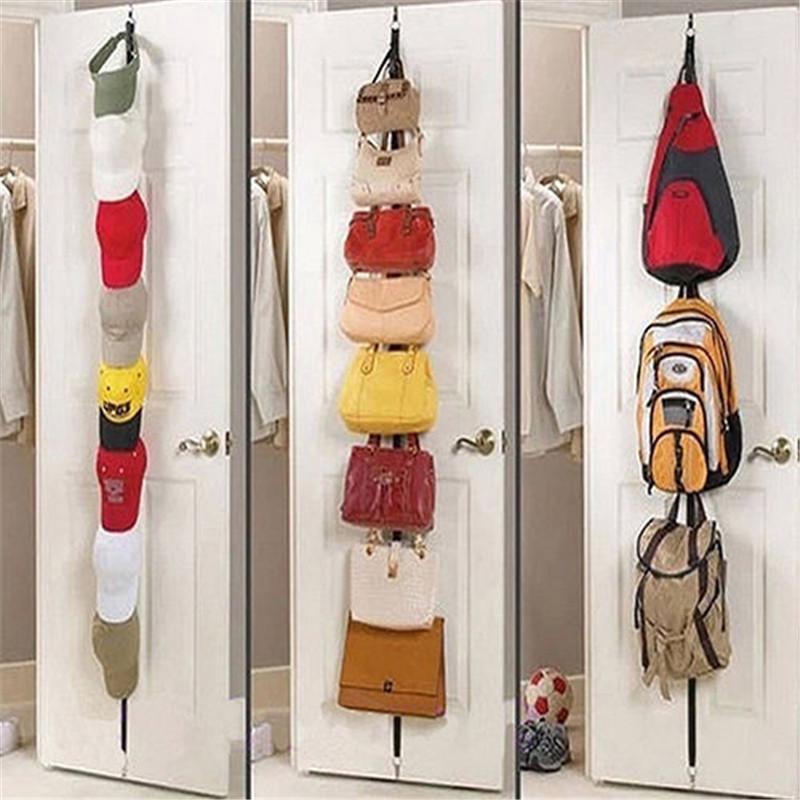 Hooks Rails Over Door Straps Hanger 8 Adjustable Hat Bag Clothes Coat Rack Organizer3947919