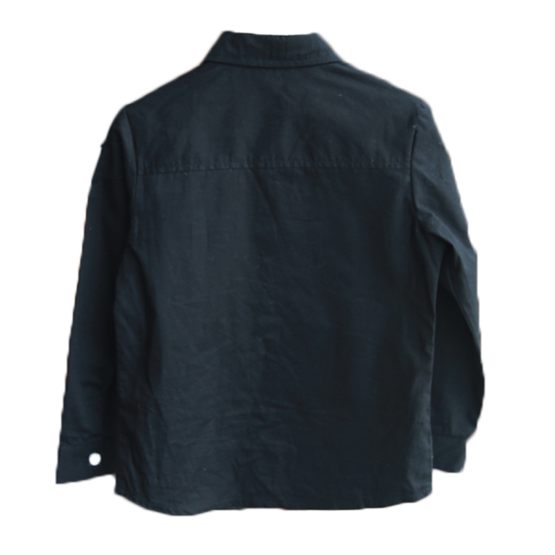 Children's Clothing Spring Long Sleeve for Children Shirt Fashion Boy Baby White All-match Black Casual 210713