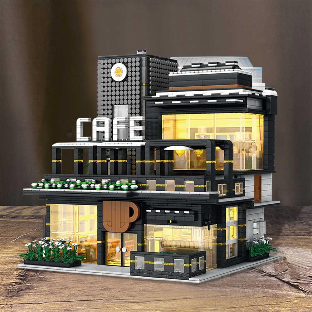 

Creator Expert Street View 4314Pcs Corner Cafe Bricktoria Modular MOC Bricks Model Building Blocks Toy Grand Emporium Q0624