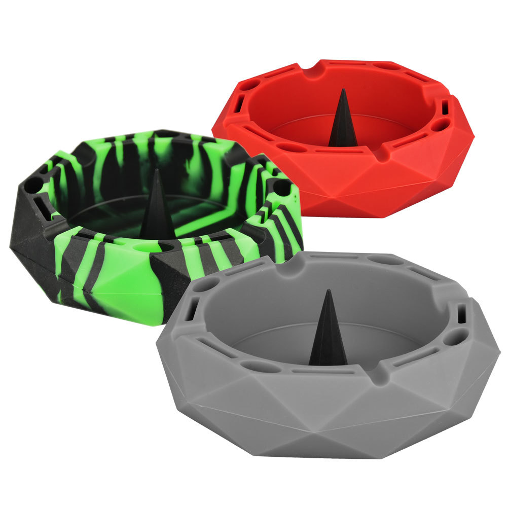 ular Fashion Ashtrays Creative Silicone Geometry Household Holders Colorful Beautiful New Arrival Ash Tray VT1976 Free shipping