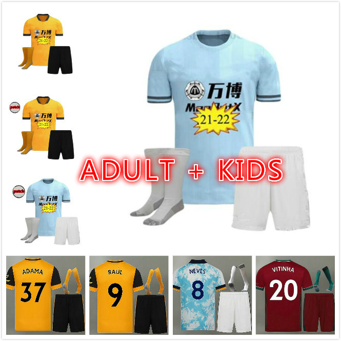 20 21 22 Wolves soccer jersey NEVES RAUL 2021 2022 ADAMA FÃBIO SILVA PODENCE OTTO football shirt men + kids kit uniforms, Black;yellow
20 21 22 Wolves soccer jersey NEVES RAUL 2021 2022 ADAMA FÃBIO SILVA PODENCE OTTO football shirt men + kids kit uniforms, Black;yellow