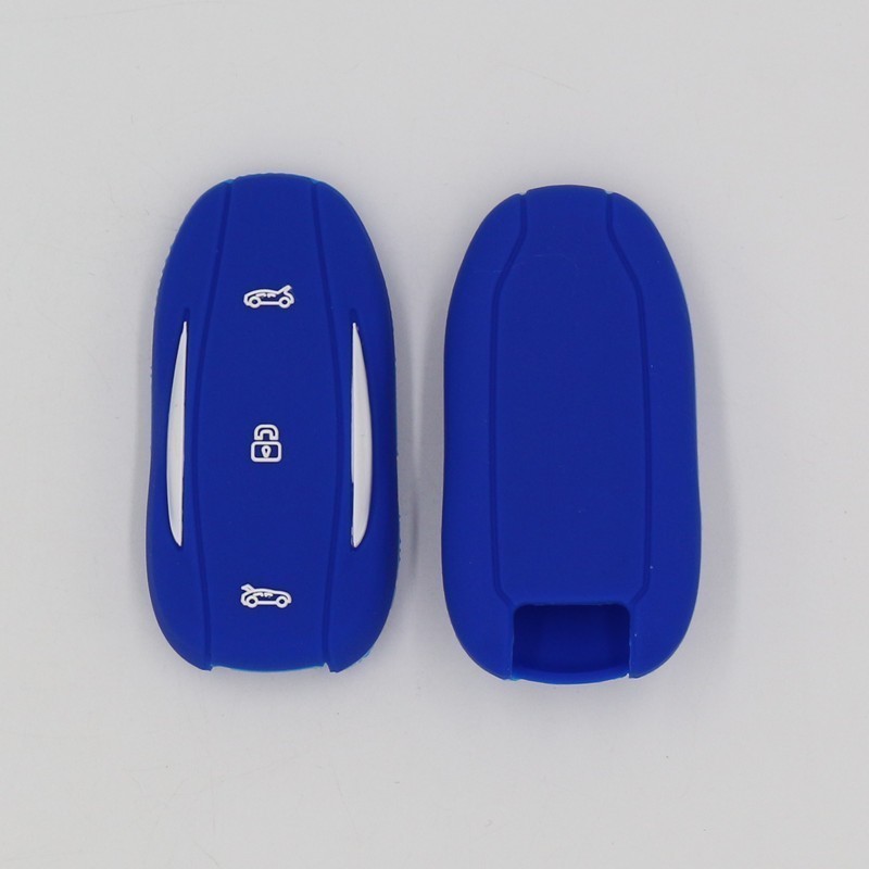 Silicone Rubber Car Key Case Ring For Tesla Model 3 S X Y Remote Keyless Fob Shell Cover Protector Auto Accessories