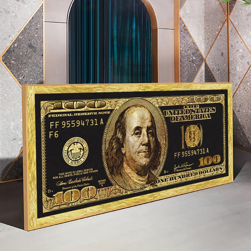 Paintings Gold 100 Dollar Bill Decoration Posters And Prints Living Room Modern Fashion Wall Art Cash Picture On No Frame Canvas Painting
Paintings Gold 100 Dollar Bill Decoration Posters And Prints Living Room Modern Fashion Wall Art Cash Picture On No Frame Canvas Painting