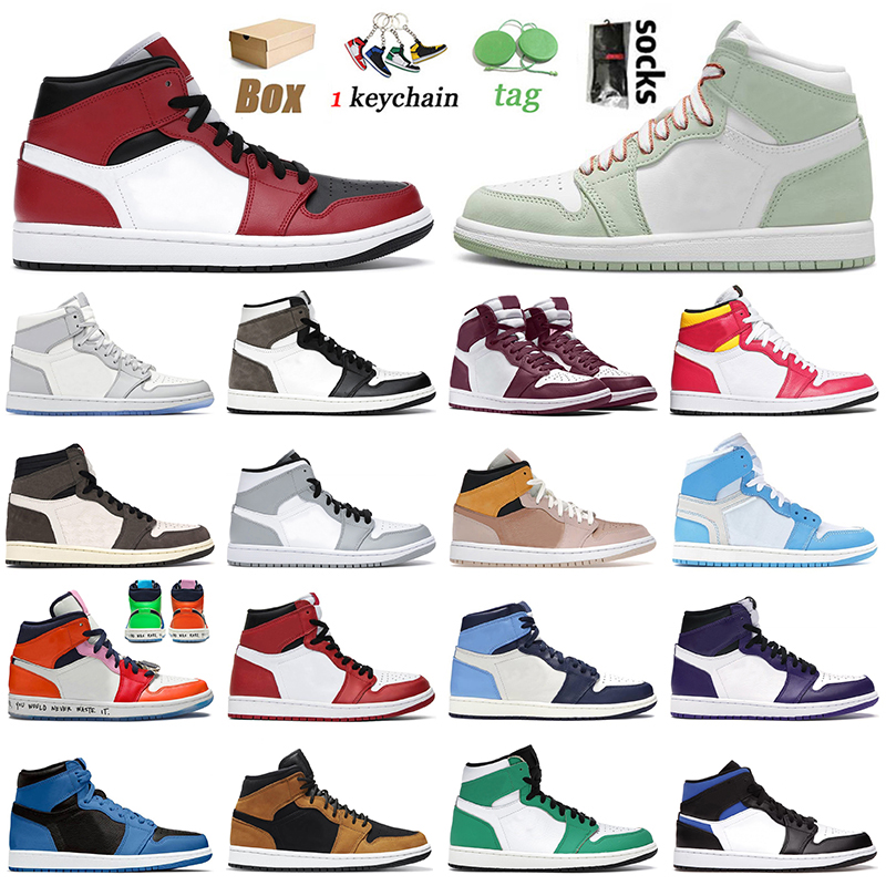 With Box Chicago 1 1s Basketball Shoes Jumpman OG Seafoam Mid Smoke Grey UNC Obsidian Wheat Dark Marina Blue Racer Lucky Green Mens Women High Sneakers Trainers Size 12, C1 bordeaux 40-47
With Box Chicago 1 1s Basketball Shoes Jumpman OG Seafoam Mid Smoke Grey UNC Obsidian Wheat Dark Marina Blue Racer Lucky Green Mens Women High Sneakers Trainers Size 12, C1 bordeaux 40-47