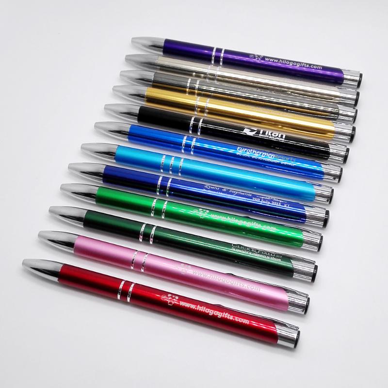 Ballpoint Pens 30pcs Luxury Metal Selling Design Company Logo Pen Promotional Gift Ideas Laser Engraved Custom With Your Name Text