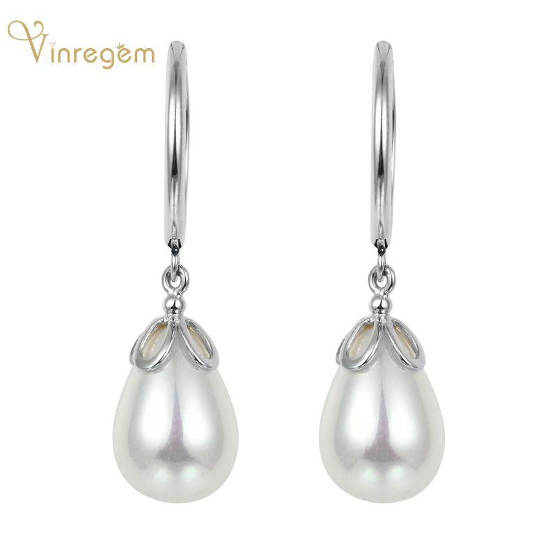 Dangle & Chandelier Vinregem 100% 925 Sterling Silver Wedding Engagement Romantic Pearl Drop Earrings For Women Fine Jewelry Gifts Wholesale
Dangle & Chandelier Vinregem 100% 925 Sterling Silver Wedding Engagement Romantic Pearl Drop Earrings For Women Fine Jewelry Gifts Wholesale