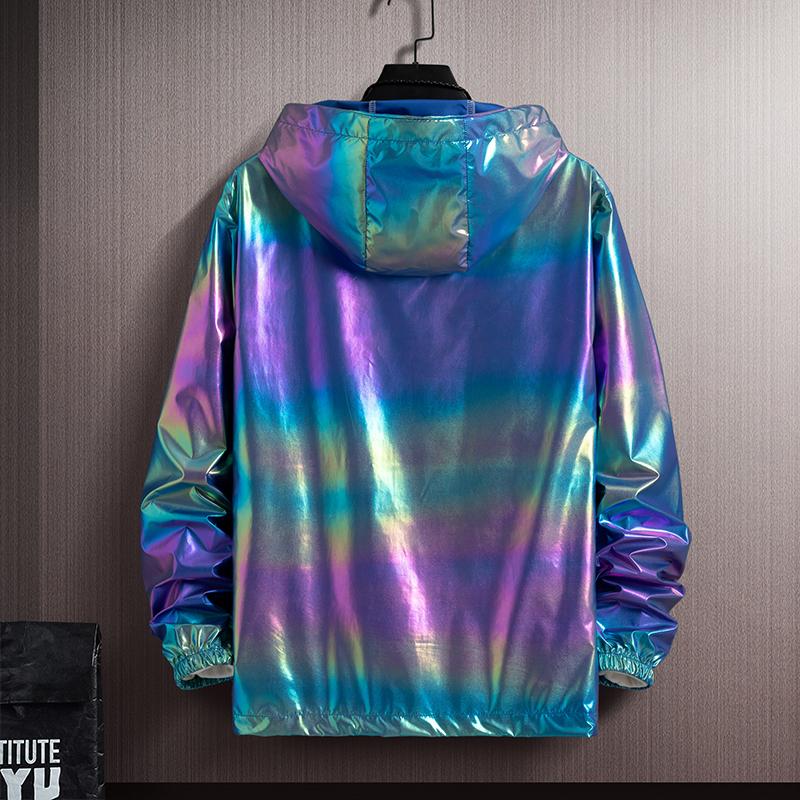 Men's Jackets Oversized Glossy Bomber Jacket Men Summer Shiny Sun Protection Clothing Fashion Street Waterproof Windbreaker Outerwear Male 7