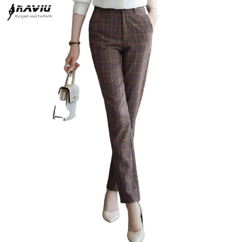 Spring Plaid Ankle-Length Pants Fashion Women Casual Slim Straight Trousers 210604, Yellow plaid
Spring Plaid Ankle-Length Pants Fashion Women Casual Slim Straight Trousers 210604, Yellow plaid