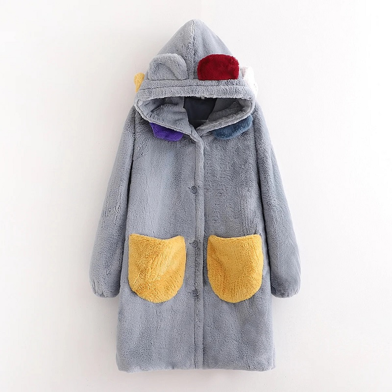 Winter Women Sweet Fashion Hooded Fur Coat Cute Girls Pockets Buttons Warm Coats Female Chic Outerwear, Black
Winter Women Sweet Fashion Hooded Fur Coat Cute Girls Pockets Buttons Warm Coats Female Chic Outerwear, Black
