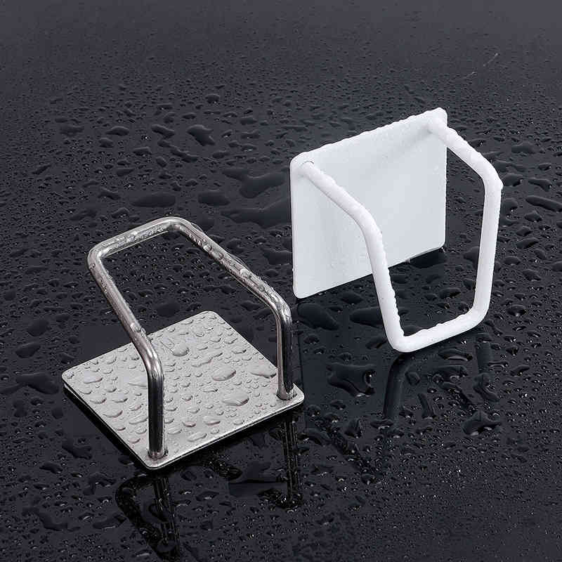 1Pcs Storage Organizer Self Adhesive Drain Drying Rack Sink Accessories Kitchen Supplies 304 Stainless Steel Sponges Holder