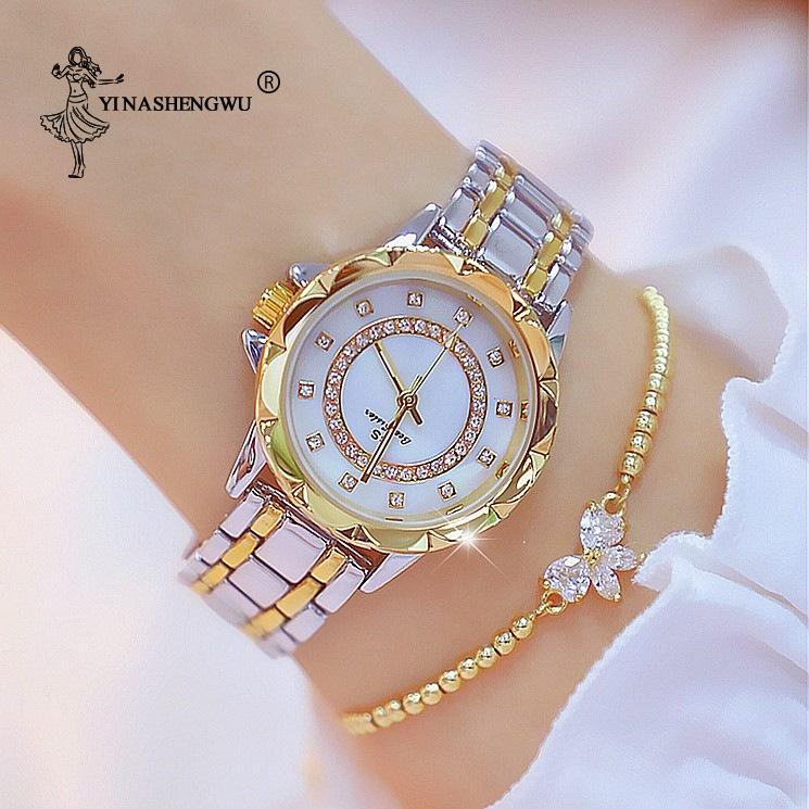 Wristwatches Watch For Women Large Ladies Rhinestone Quartz Wristwatch Luxury Female Brand Diamond Gold Clock Relogio Feminino Gifts, Gold watch
Wristwatches Watch For Women Large Ladies Rhinestone Quartz Wristwatch Luxury Female Brand Diamond Gold Clock Relogio Feminino Gifts, Gold watch