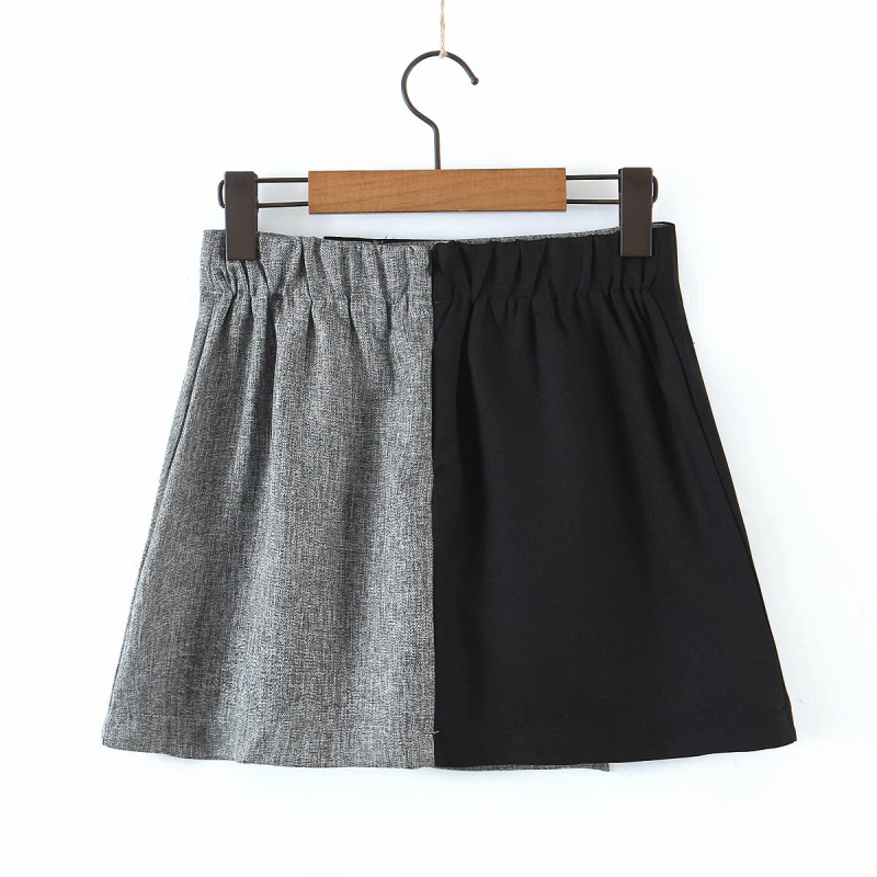 Casual Woman Patchwork Irregular Mini Skirts 1 Spring Fashion Ladies A-Line Female Elegant Elastic waist 210515