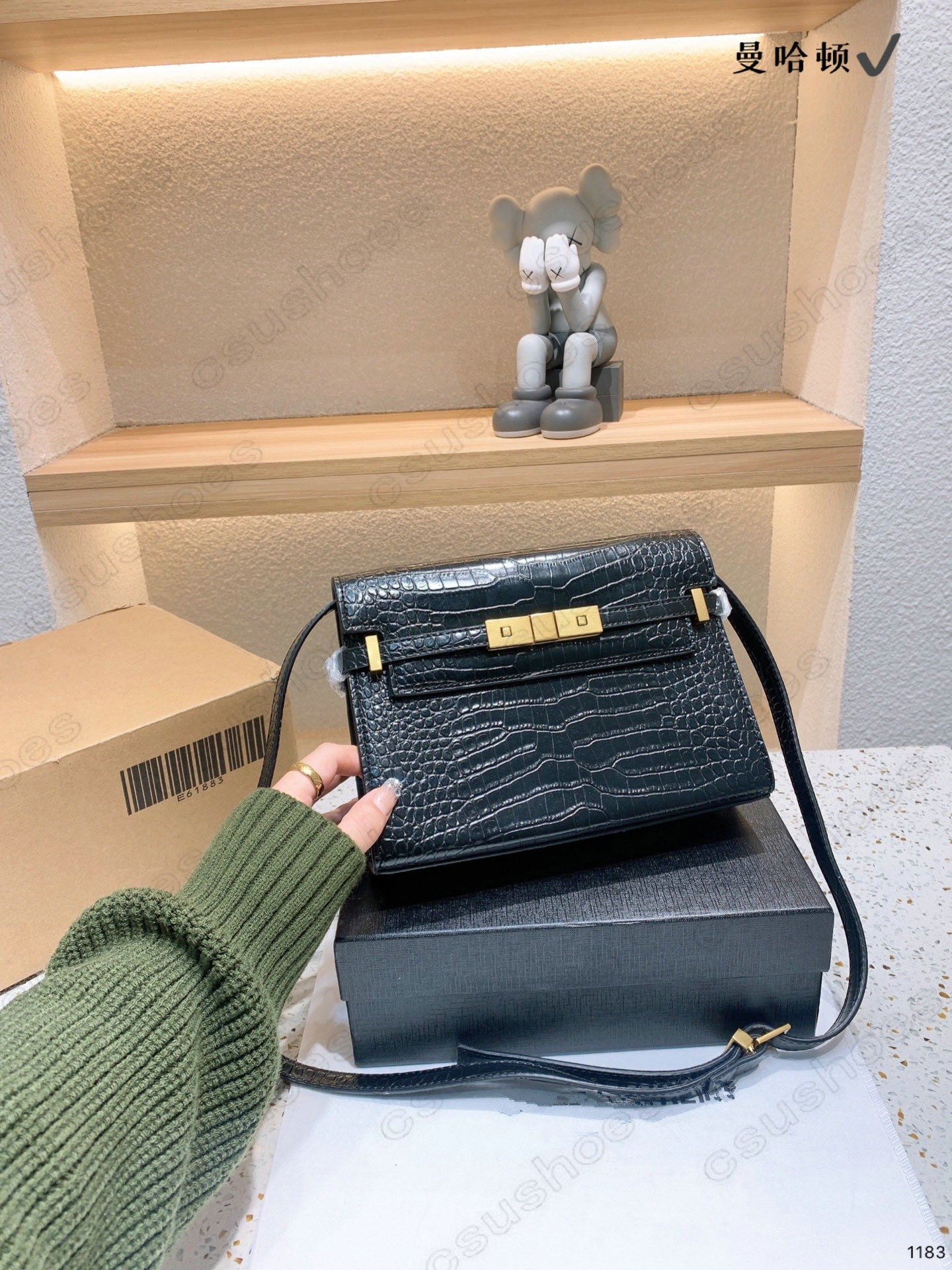 Baguette Manhattan Croc Embossed All-match Leather Satchel Cluth Bag Alligator Leather CrossBody Handbag Lady Purse Tote Message Bags, No bag
Baguette Manhattan Croc Embossed All-match Leather Satchel Cluth Bag Alligator Leather CrossBody Handbag Lady Purse Tote Message Bags, No bag