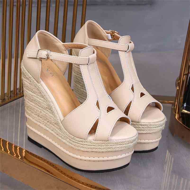 Toe sandals with wedge summer high heel platform shoes nightclub women wide shoe size 32 210619, Black
Toe sandals with wedge summer high heel platform shoes nightclub women wide shoe size 32 210619, Black