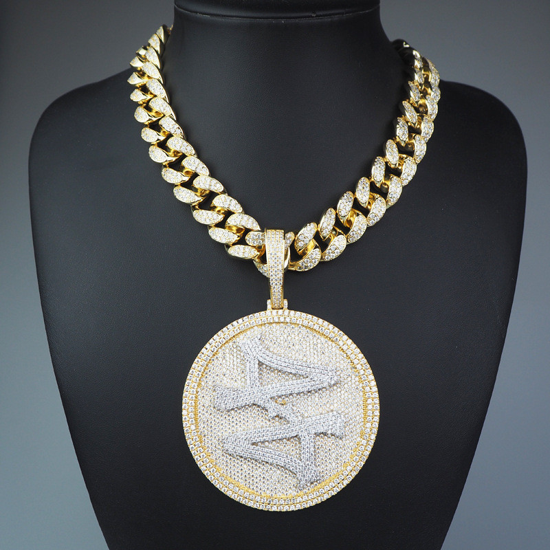 Big Size Hip Hop Spinner Round 44 Medallion Pendant 12mm 20 Iced Out Cuban Chain Necklace For Men Gift Dropshipping X0509
Big Size Hip Hop Spinner Round 44 Medallion Pendant 12mm 20 Iced Out Cuban Chain Necklace For Men Gift Dropshipping X0509