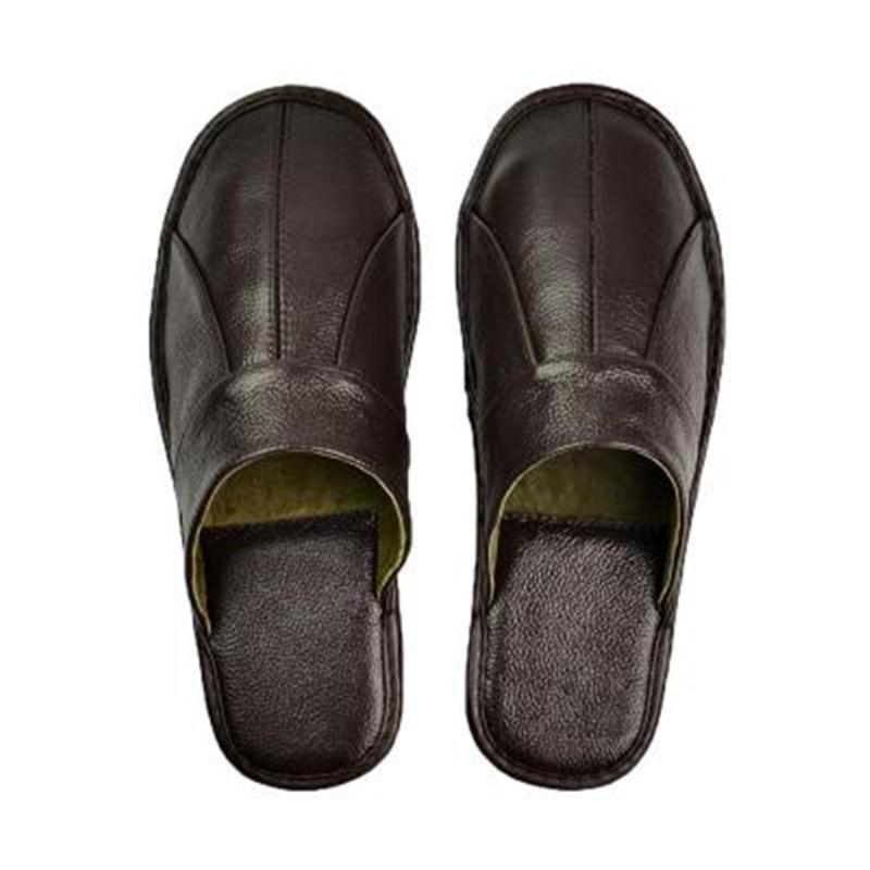 Slippers Couple Indoor Non-slip Men Women Home Fashion Casual Single Shoes Genuine Cow Leather TPR Soft Soles Spring Summer A266, Brown
Slippers Couple Indoor Non-slip Men Women Home Fashion Casual Single Shoes Genuine Cow Leather TPR Soft Soles Spring Summer A266, Brown