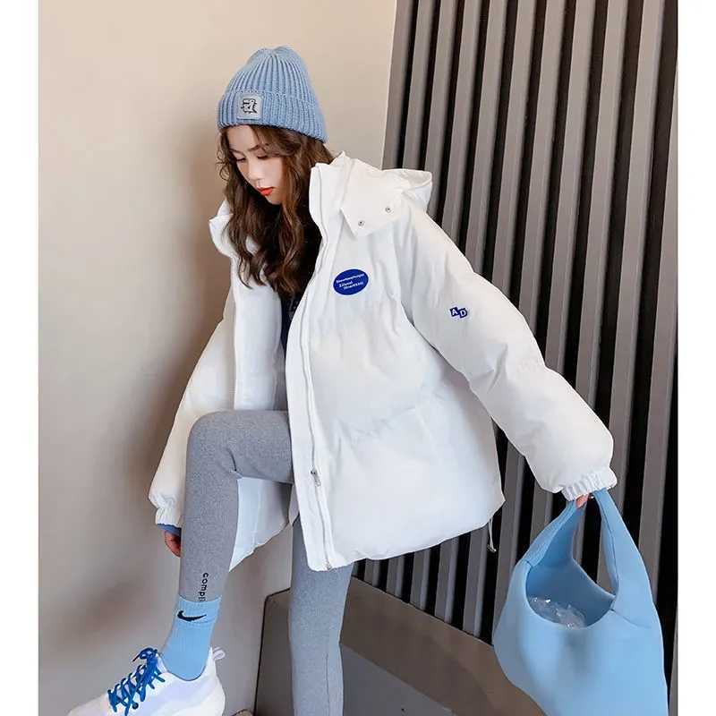 Women's down jacket style women's bread quilted winter clothing thick super mid-length season 211008
