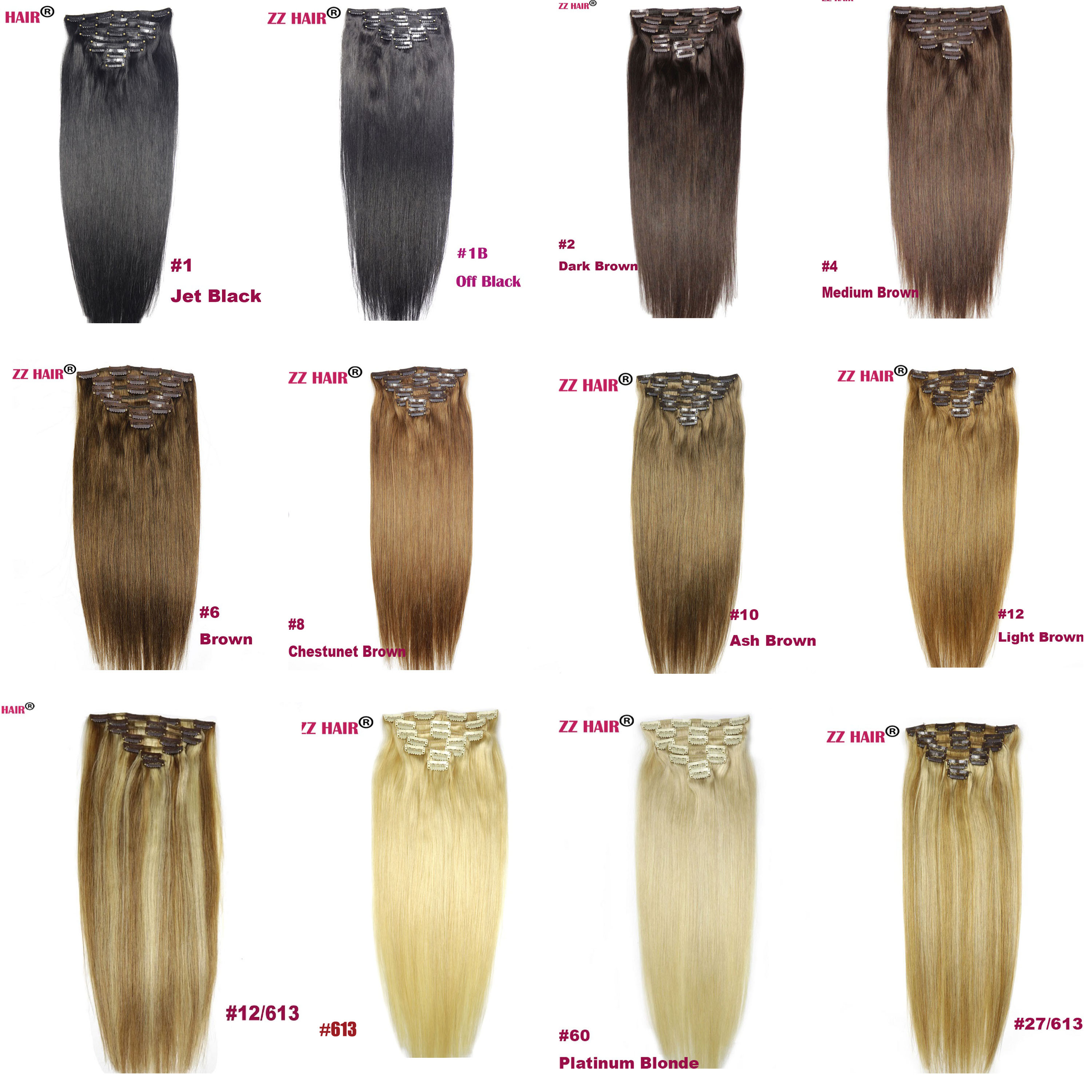 ZZHAIR 15" 7pcs set 70g Clips in/on 100% Brazilian Remy Human Hair Extension Full Head Natural Straight
ZZHAIR 15" 7pcs set 70g Clips in/on 100% Brazilian Remy Human Hair Extension Full Head Natural Straight