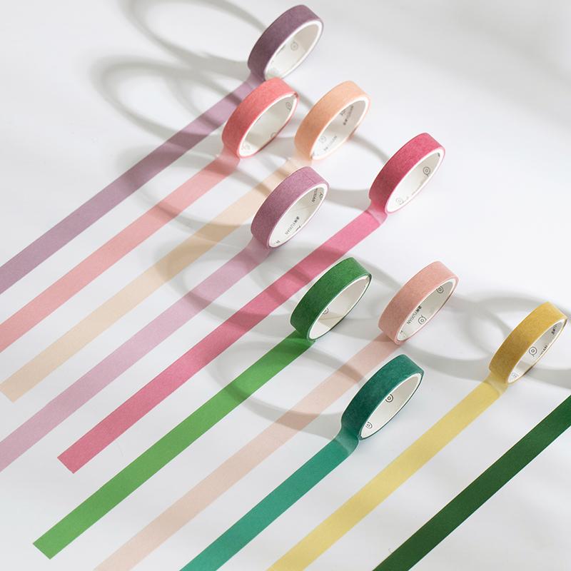 Gift Wrap 5 Rolls/lot Solid Color Washi Tape Decorative Scrapbooking Collage Material Masking Diy Diary Handmade Supplies
Gift Wrap 5 Rolls/lot Solid Color Washi Tape Decorative Scrapbooking Collage Material Masking Diy Diary Handmade Supplies