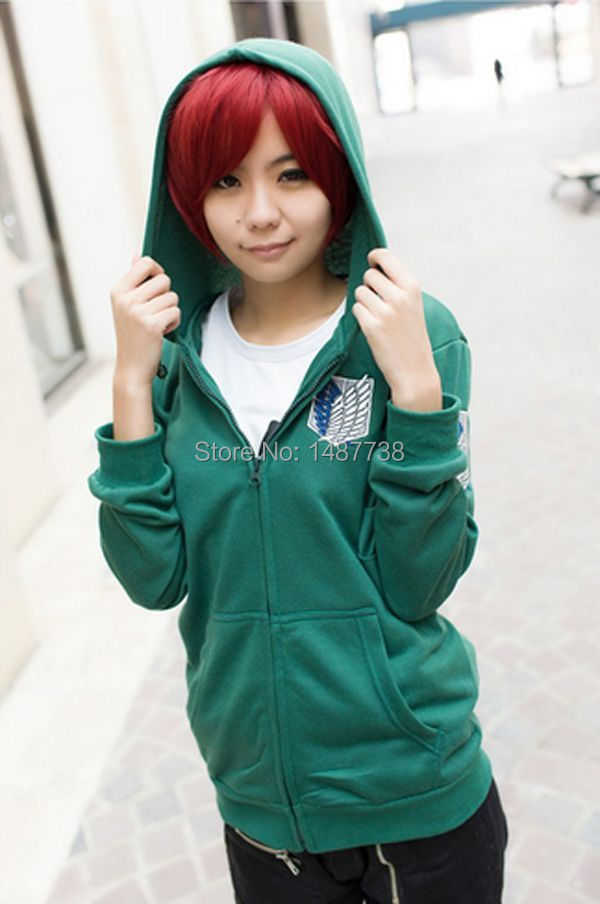 New Anime Attack on Titan Cosplay Costumes Hoodie Green Black Scouting Legion Hooded Sweater for Unisex shingeki no kyojin Y0913