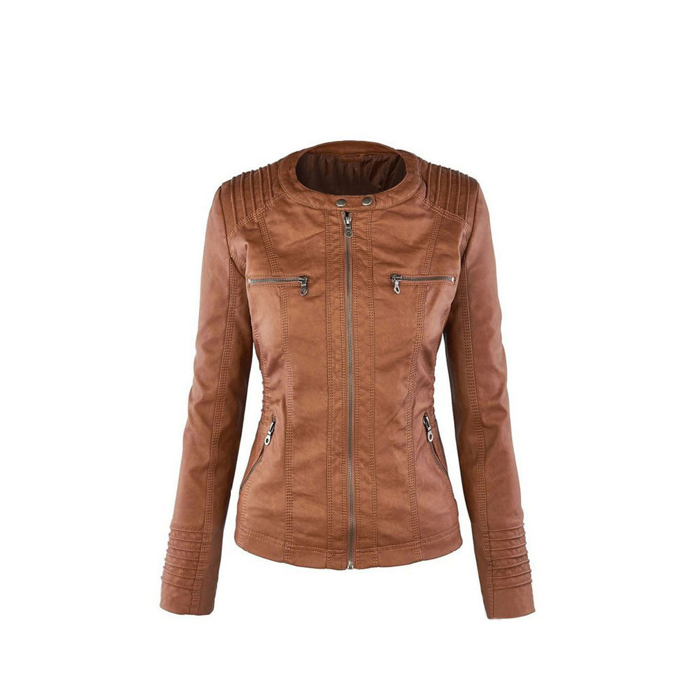 Autumn Faux Leather Jacket Female Winter Fur Coat Basic Plus Size Women Coats and s Oversized 7XL 210428