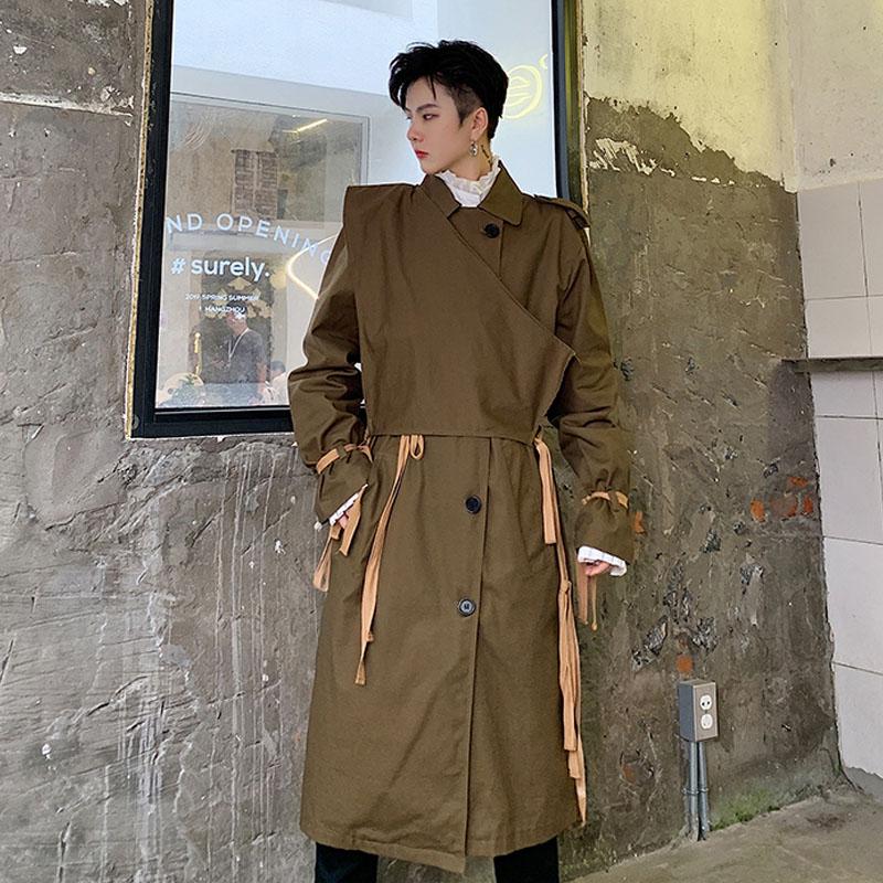 Men's Trench Coats Men Ribbon Asymmetry Splice Loose Casual Long Coat Overcoat Male Streetwear Hip Hop Punk Gothic Stage Windbreaker Jacket, Black
Men's Trench Coats Men Ribbon Asymmetry Splice Loose Casual Long Coat Overcoat Male Streetwear Hip Hop Punk Gothic Stage Windbreaker Jacket, Black
