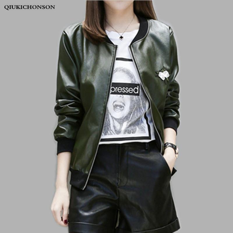 Women's Leather & Faux Army Green Jacket Plus Size Round Collar Flower Embroidery Motorcycle Women Chaqueta De Cuero Mujer, Black
Women's Leather & Faux Army Green Jacket Plus Size Round Collar Flower Embroidery Motorcycle Women Chaqueta De Cuero Mujer, Black