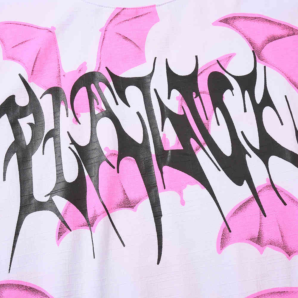 Pink Bat Graphic Tees Women Punk Shirt Gothic Oversized T Shirt Streetwear Summer Goth Clothes Oversize Tshirt Fashion Top 210406