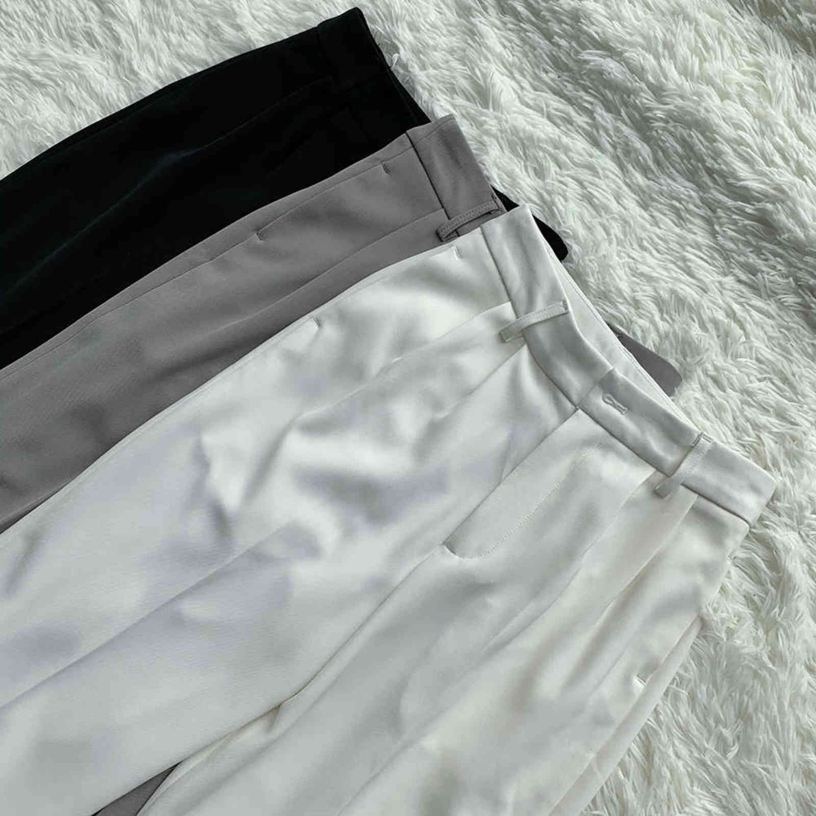 Spring Office Lady High Quality Elegant Casual Fashion Wide Leg Women Female Pants Sales 211115