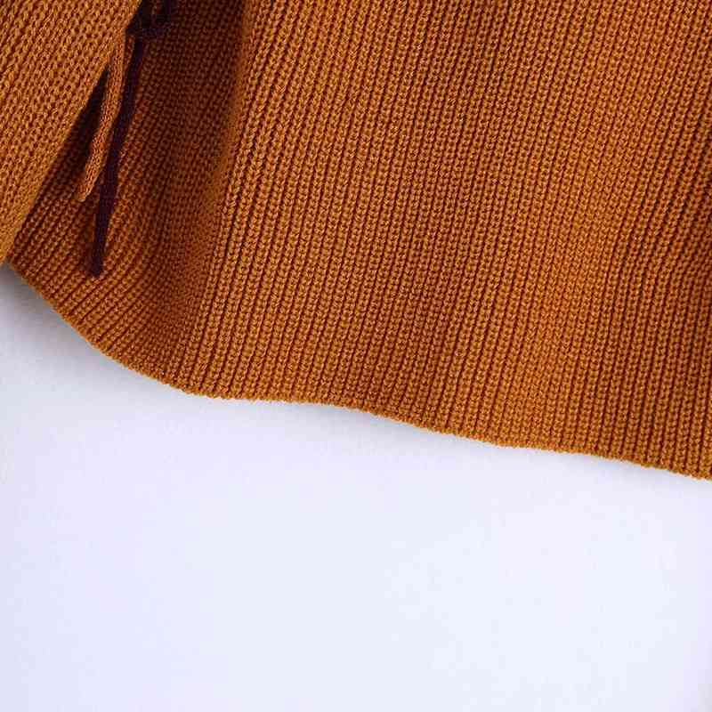 Casual Women O Neck Sleeve Double Wear Knitter Spring-autumn Fashion Ladies England Style Sweater Female Linen 210430