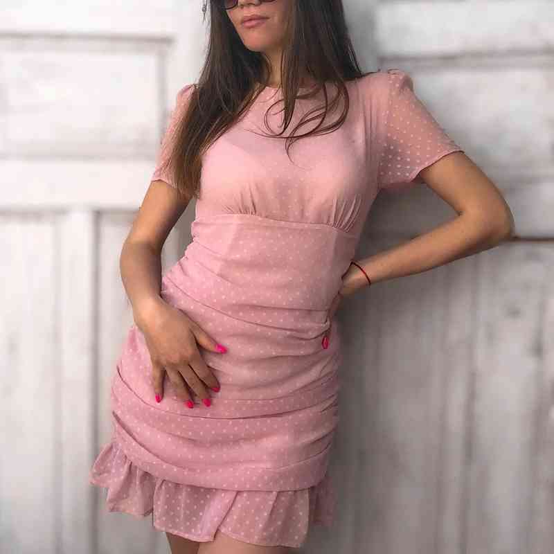 sweet women ruffles midi dress summer fashion ladies slim boho es party female sheath vintage girls chic 210430