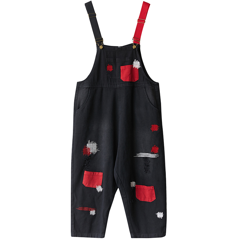 Fashion Streetwear Black Or Red Denim Overalls Women Autumn Pockets Ripped Mom Jeans Jumpsuit Loose Big Size Straps Baggy Pants
Fashion Streetwear Black Or Red Denim Overalls Women Autumn Pockets Ripped Mom Jeans Jumpsuit Loose Big Size Straps Baggy Pants