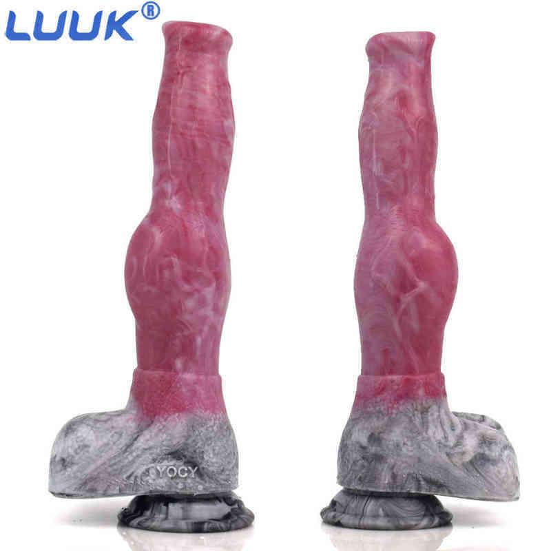 NXY dildos Luuk Big Horse Dildo Knot Wolf Animal Dildio for Women Liquid Silicone Gory Raw Meat Fantasy Anal Butt Plug Masturbator Adult 0210
