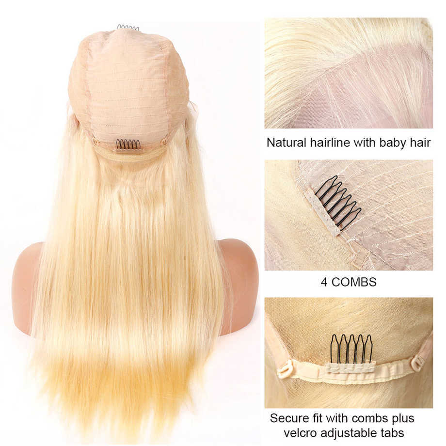 613 Lace Frontal Wig Human Hair Straight Lace Front Wigs Body Wave Blonde Wig 30 inch T Part Transparent Glueless Wig For Women S0826