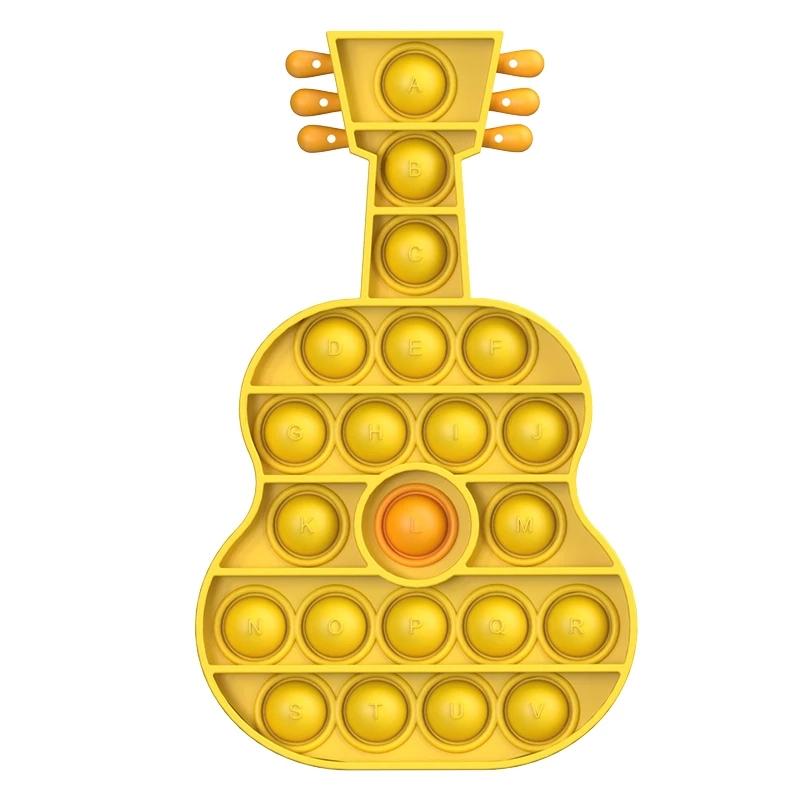 Push Bubble Fidget Toys Ice Cream Guitar Elephant Duck Turtle Autism Needs Anti-Stress Relief Toy Adult Gift for Kids