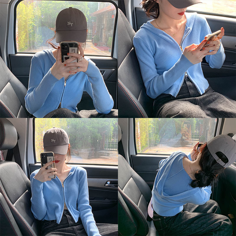 5 colors autumn winter silm knitted sweaters cardigans womens long sleeve tops womens outwear coats(X1504) 210423