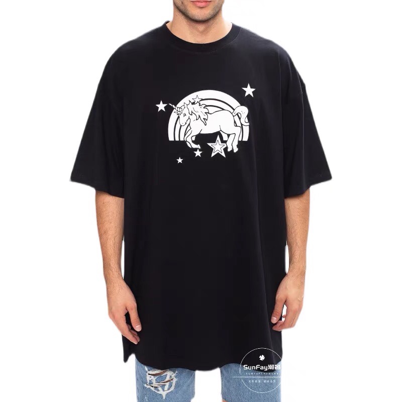 21ss Europe France Unicorns and Rainbows Limited Edition T shirt Fashion Embroidery Mens Tshirts Women Clothes Casual Cotton Tee, White;black
21ss Europe France Unicorns and Rainbows Limited Edition T shirt Fashion Embroidery Mens Tshirts Women Clothes Casual Cotton Tee, White;black