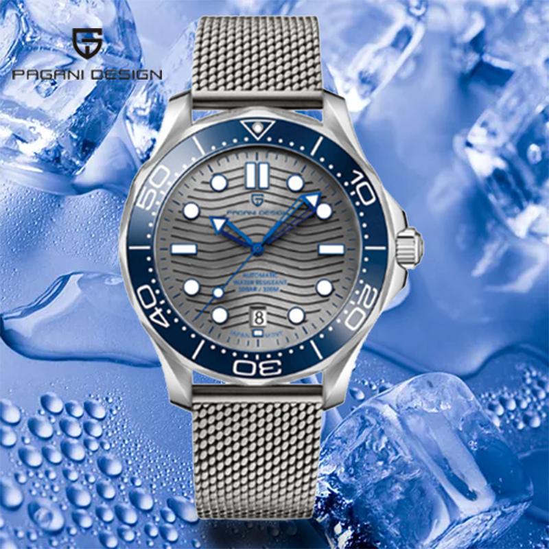 Wristwatches PAGANI DESIGN PD-1685 Fashion Business 007 Sports Watch Mechanical Automatic Men's Stainless Steel Sapphire Luminous, Blue
Wristwatches PAGANI DESIGN PD-1685 Fashion Business 007 Sports Watch Mechanical Automatic Men's Stainless Steel Sapphire Luminous, Blue