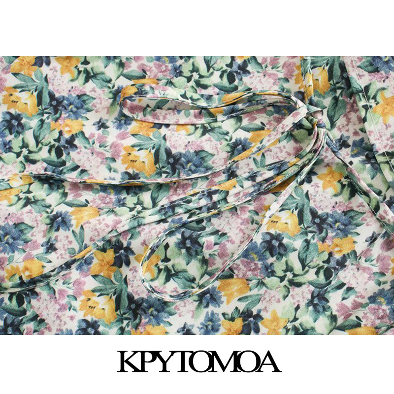 Women Chic Fashion Floral Print Ruffled Midi Dress O Neck Short Sleeve Irregular Female Dresses Vestidos 210420