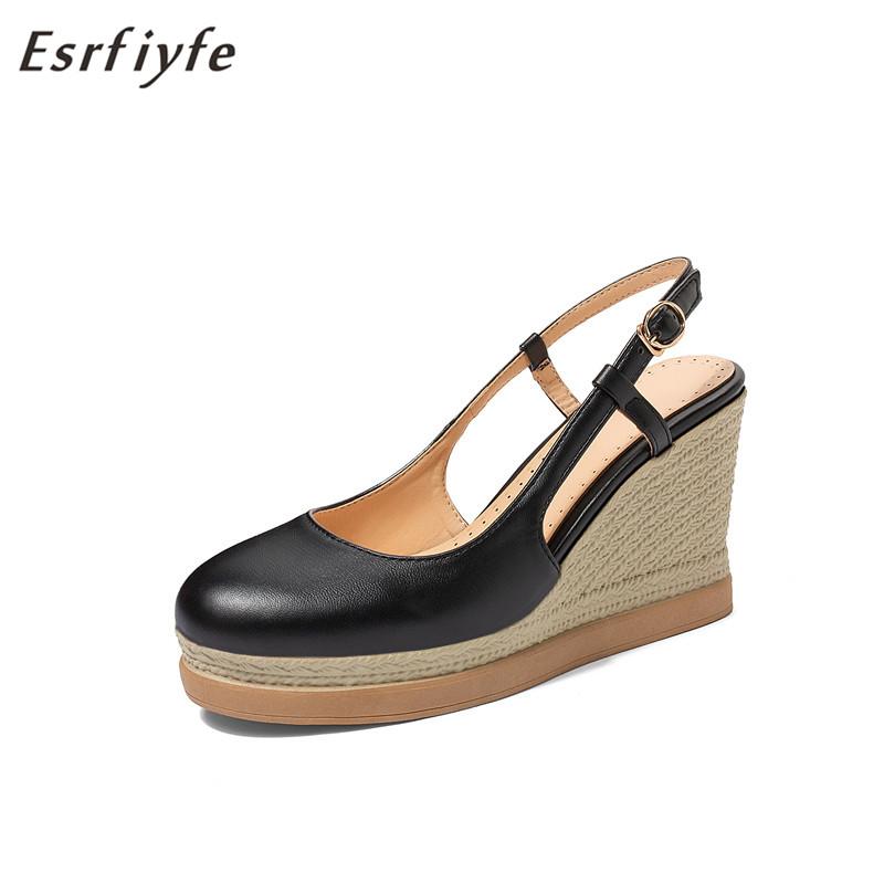 Sandals ESRFIYFE 2021 Women Wedges Summer Shoes High Heel Party Wedding Femme Platform Sandalia Feminina, Black
Sandals ESRFIYFE 2021 Women Wedges Summer Shoes High Heel Party Wedding Femme Platform Sandalia Feminina, Black