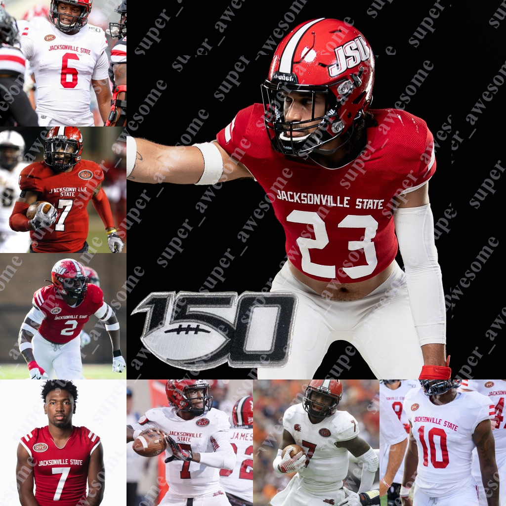 NCAA Jacksonville State Football Jersey Zerrick Cooper Josh Samuel Pat Jackson DJ Coleman P.J. Wells Nicario Harper Michael Pettway Yul Gowdy Jamari Jemison Fuqua, White rush 
NCAA Jacksonville State Football Jersey Zerrick Cooper Josh Samuel Pat Jackson DJ Coleman P.J. Wells Nicario Harper Michael Pettway Yul Gowdy Jamari Jemison Fuqua, White rush