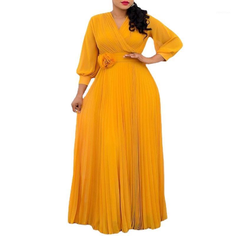 Casual Dresses Elegant Pleated Blue Yellow Color For Womens V Neck High Waisted Floor Length Fashion Evening Night Party Vestidos Mujer, Yellow dress
Casual Dresses Elegant Pleated Blue Yellow Color For Womens V Neck High Waisted Floor Length Fashion Evening Night Party Vestidos Mujer, Yellow dress