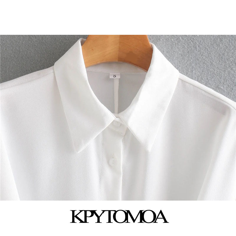 Women Fashion Adjustable Waist With Bow Soft Touch Blouses Long Sleeve Button-up Female Shirts Chic Tops 210420