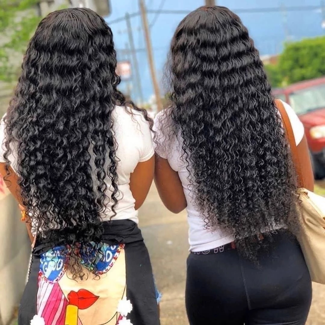 Free shipping Long Deep Frontal Wigs For Black Women Brazilian Human Hair Curly 13x4 Synthetic Wet And Wavy Water Wave Lace Front Wig